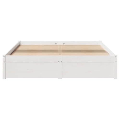 Massivholzbett ohne Matratze Weiß 150x200 cm Kiefernholz Guest Bed Gästebett Bettgestell Einzelbetten für Herberge Wohnbereich Schlafzimmer Gästezimmer Massivholzbett ohne Matratze Weiß 150x200 cm Kiefernholz Guest Bed Gästebett Bettgestell Einzelbetten für Herberge Wohnbereich Schlafzimmer Gästezimmer von HEFZGDB