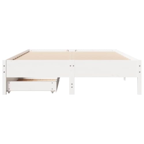 Massivholzbett ohne Matratze Weiß 160x200 Kiefernholz Daybed Bettgestell Familienbett Einzelbetten für Schlafzimmer Wohnbereich Gästezimmer Herberge Massivholzbett ohne Matratze Weiß 160x200 Kiefernholz Daybed Bettgestell Familienbett Einzelbetten für Schlafzimmer Wohnbereich Gästezimmer Herberge von HEFZGDB