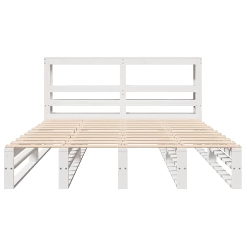 Massivholzbett ohne Matratze Weiß 160x200 Kiefernholz Jugendbett Gästebett Bed Frame Einzelbett für Herberge Wohnbereich Schlafzimmer Gästezimmer Massivholzbett ohne Matratze Weiß 160x200 Kiefernholz Jugendbett Gästebett Bed Frame Einzelbett für Herberge Wohnbereich Schlafzimmer Gästezimmer von HEFZGDB