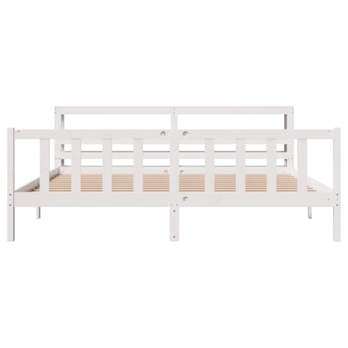 Massivholzbett ohne Matratze Weiß 200x200 cm Kiefernholz Einzelbett Bettgestell Doppelbett Bettrahmen für Gästezimmer Herberge Schlafzimmer Wohnbereich Massivholzbett ohne Matratze Weiß 200x200 cm Kiefernholz Einzelbett Bettgestell Doppelbett Bettrahmen für Gästezimmer Herberge Schlafzimmer Wohnbereich von HEFZGDB