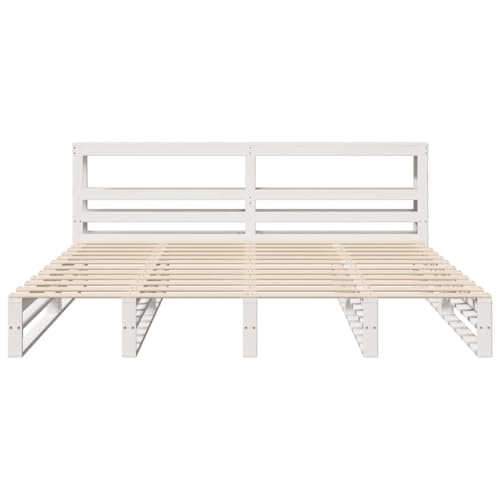 Massivholzbett ohne Matratze Weiß 200x200 cm Kiefernholz Jugendbett Gästebett Bed Frame Einzelbett für Herberge Wohnbereich Schlafzimmer Gästezimmer Massivholzbett ohne Matratze Weiß 200x200 cm Kiefernholz Jugendbett Gästebett Bed Frame Einzelbett für Herberge Wohnbereich Schlafzimmer Gästezimmer von HEFZGDB