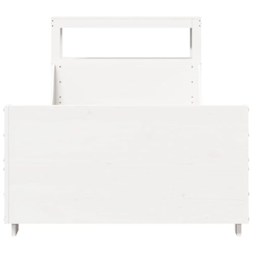 Massivholzbett ohne Matratze Weiß 75x190 cm Kiefernholz Jugendbett Bed Frame Familienbett Einzelbetten für Gästezimmer Schlafzimmer Wohnbereich Herberge Massivholzbett ohne Matratze Weiß 75x190 cm Kiefernholz Jugendbett Bed Frame Familienbett Einzelbetten für Gästezimmer Schlafzimmer Wohnbereich Herberge von HEFZGDB