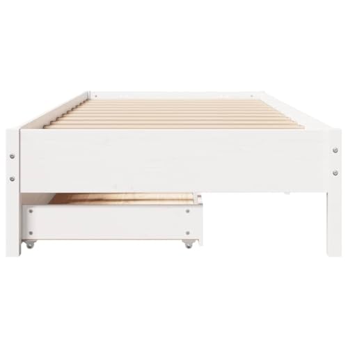 Massivholzbett ohne Matratze Weiß 90x200 cm Kiefernholz Daybed Bettgestell Familienbett Einzelbetten für Schlafzimmer Wohnbereich Gästezimmer Herberge Massivholzbett ohne Matratze Weiß 90x200 cm Kiefernholz Daybed Bettgestell Familienbett Einzelbetten für Schlafzimmer Wohnbereich Gästezimmer Herberge von HEFZGDB