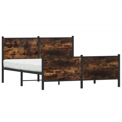 Metallbett ohne Matratze Räuchereiche 137x190 cm Jugendbett Gästebett Familienbett Bettrahmen für Herberge Schlafzimmer Wohnbereich Gästezimmer Metallbett ohne Matratze Räuchereiche 137x190 cm Jugendbett Gästebett Familienbett Bettrahmen für Herberge Schlafzimmer Wohnbereich Gästezimmer von HEFZGDB