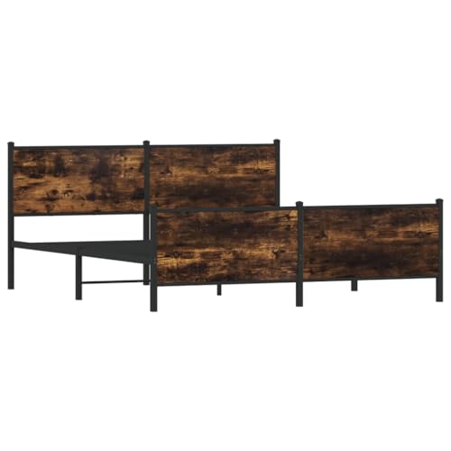 Metallbett ohne Matratze Räuchereiche 183x213 cm Jugendbett Gästebett Familienbett Bettrahmen für Herberge Schlafzimmer Wohnbereich Gästezimmer Metallbett ohne Matratze Räuchereiche 183x213 cm Jugendbett Gästebett Familienbett Bettrahmen für Herberge Schlafzimmer Wohnbereich Gästezimmer von HEFZGDB