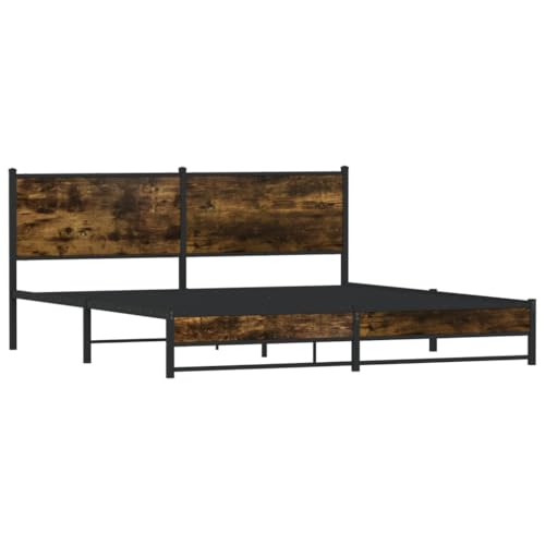 Metallbett ohne Matratze Räuchereiche 183x213 cm Jugendbett Gästebett Familienbett Bettrahmen für Herberge Schlafzimmer Wohnbereich Gästezimmer Metallbett ohne Matratze Räuchereiche 183x213 cm Jugendbett Gästebett Familienbett Bettrahmen für Herberge Schlafzimmer Wohnbereich Gästezimmer von HEFZGDB