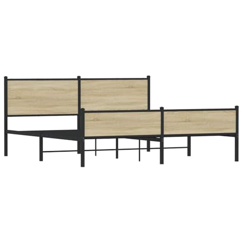 Metallbett ohne Matratze Sonoma-Eiche 160x200 cm Jugendbett Gästebett Familienbett Bettrahmen für Herberge Schlafzimmer Wohnbereich Gästezimmer Metallbett ohne Matratze Sonoma-Eiche 160x200 cm Jugendbett Gästebett Familienbett Bettrahmen für Herberge Schlafzimmer Wohnbereich Gästezimmer von HEFZGDB