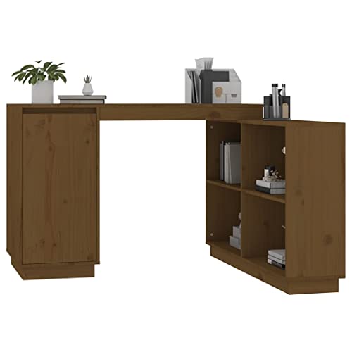 Schreibtisch Honigbraun 110x50x75 cm Massivholz Kiefer Computer Desk Gaming Schreibtisch Kleiner Schreibtisch Schreibtisch Groß für Küche Arbeitszimmer Wohnbereich Schlafzimmer von HEFZGDB