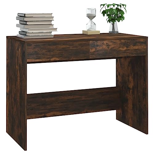 Schreibtisch Räuchereiche 101x50x76,5 cm Holzwerkstoff Pc Schreibtisch Gaming Tisch Gaming Schreibtisch Study Table für Arbeitszimmer Schlafzimmer Wohnbereich Küche von HEFZGDB