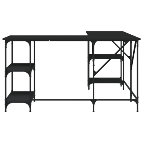 Schreibtisch Schwarz 139x139x75 cm Holzwerkstoff Study Table Gaming Schreibtisch Kleiner Schreibtisch Dining Table für Schlafzimmer Wohnbereich Küche Arbeitszimmer von HEFZGDB