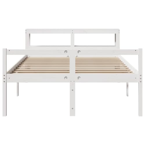 Seniorenbett mit Kopfteil ohne Matratze Weiß 135x190 cm Einzelbett Familienbett Einzelbetten Doppelbett für Wohnbereich Schlafzimmer Gästezimmer Herberge Seniorenbett mit Kopfteil ohne Matratze Weiß 135x190 cm Einzelbett Familienbett Einzelbetten Doppelbett für Wohnbereich Schlafzimmer Gästezimmer Herberge von HEFZGDB