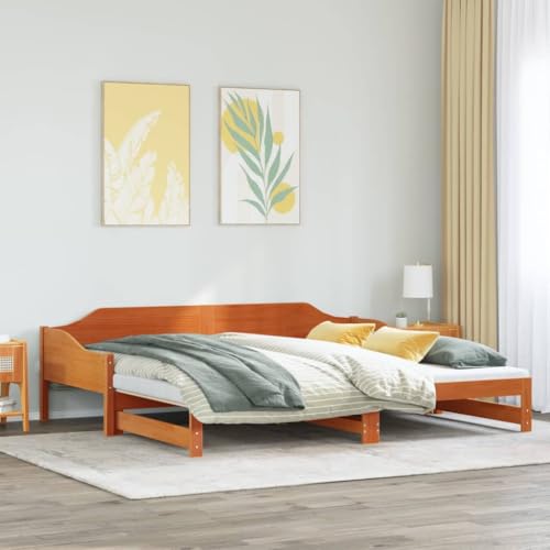 Tagesbett Ausziehbar Wachsbraun 80x200 cm Massivholz Kiefer Jugendbett Gästebett Einzelbetten Doppelbett für Wohnbereich Schlafzimmer Herberge Gästezimmer Tagesbett Ausziehbar Wachsbraun 80x200 cm Massivholz Kiefer Jugendbett Gästebett Einzelbetten Doppelbett für Wohnbereich Schlafzimmer Herberge Gästezimmer von HEFZGDB