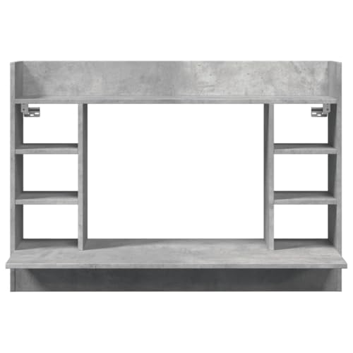 Wand-Schreibtisch Betongrau 105x48x75 cm Holzwerkstoff Computer Desk Desks Küchentisch Computer Table für Schlafzimmer Küche Arbeitszimmer Wohnbereich von HEFZGDB