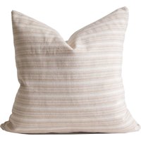 Gewebtes Streifen Leinen Kissenbezug, Beige Neutral Kissen, Küsten Modern Bauernhaus || Padstow von HEFhome