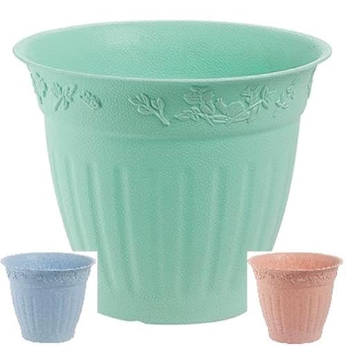 HEGA Blumentöpfe für Blumen und Pflanzen, Modell Flower Pot, 16 x 14 cm, rund, mit strukturierter Oberfläche von HEGA