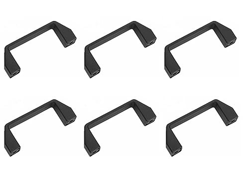 HEGAPRO Tragegriff aus Kunststoff Handgriff Schrankgriff schwarz Ziehgriff Kistengriff Griff mit einem Bohrlochabstand 90mm 6 Stück von HEGAPRO