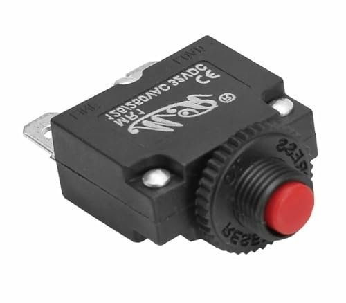 Thermoschalter Leistungsschalter Sicherungsautomat 12V 24V 230V KFZ LKW Sicherung Boot Bootssicherung Automatik schwarz (3A) von HEGAPRO