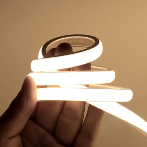 HEGEHE 230V COB LED Streifen, 288LEDs/m Superhell Hohe Dichte IP65 Wasserdicht Flex COB LED Leiste Lichtband Strip für DIY Innen-und Außenbeleuchtung Projekte (Naturweiß, 20M) von HEGEHE
