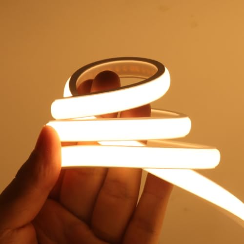HEGEHE 230V COB LED Streifen, 288LEDs/m Superhell Hohe Dichte IP65 Wasserdicht Flex COB LED Leiste Lichtband Strip für DIY Innen-und Außenbeleuchtung Projekte (Warmweiß, 33M) von HEGEHE