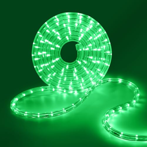HEGEHE LED Lichterschlauch Außen, 36leds/m Wasserfest LED Schlauch Lichterkette Licht Leiste für Garten,Party,Weihnachten,Zaun,Dach,Dekoration Beleuchtung (Grün, 15M) von HEGEHE