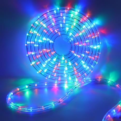 HEGEHE LED Lichterschlauch Außen, 36leds/m Wasserfest LED Schlauch Lichterkette Licht Leiste für Garten,Party,Weihnachten,Zaun,Dach,Dekoration Beleuchtung (Mehrfarbig, 4M) von HEGEHE