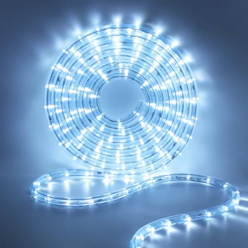 HEGEHE LED Lichterschlauch Außen, 36leds/m Wasserfest LED Schlauch Lichterkette Licht Leiste für Garten,Party,Weihnachten,Zaun,Dach,Dekoration Beleuchtung (Weiß, 10M) von HEGEHE