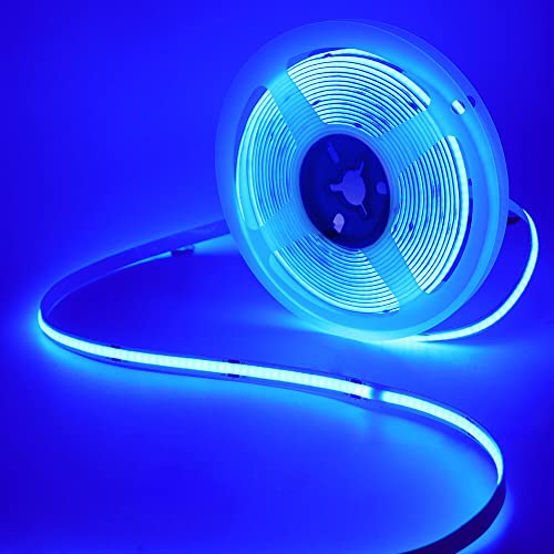 HEGEHE USB DC 5V COB LED Streifen 320 LEDs/m Selbstklebender Lichtstreifen unter dem Schrank für Treppen, Schlafzimmer, TV, Schrank, Küche, DIY Dekoration (2M, Blau) von HEGEHE