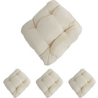 4er-Set Sitzkissen Milano, Stuhlkissen Kissen, 41x38x8cm creme von HEGELE