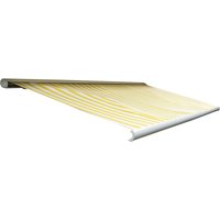 Elektrische Kassettenmarkise HHG-432, Markise Vollkassette 4x3m Polyester Gelb/Weiß Elektrische Kassettenmarkise HHG-432, Markise Vollkassette 4x3m Polyester Gelb/Weiß von HEGELE