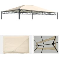 HHG - Ersatzbezug für Dach Pergola Pavillon Calpe 4x3m creme von HHG