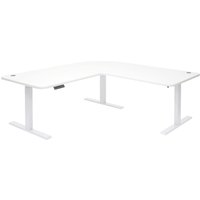 Hegele - Eck-Schreibtisch HHG-772, Bürotisch Computertisch elektrisch höhenverstellbar 178x178cm 84kg mvg weiß, weiß Hegele - Eck-Schreibtisch HHG-772, Bürotisch Computertisch elektrisch höhenverstellbar 178x178cm 84kg mvg weiß, weiß von HEGELE