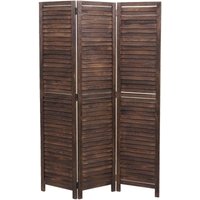 Neuwertig] Paravent HHG-634, Raumteiler Trennwand Sichtschutz, Shabby-Look Vintage, 170x120cm braun von HEGELE