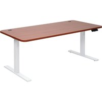 Schreibtisch HHG-766, Computertisch, elektrisch höhenverstellbar 160x80cm 53kg MVG natur, weiß von HEGELE
