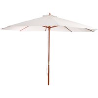 Sonnenschirm Lissabon, Gartenschirm Marktschirm, Ø 3,5m Polyester/Holz 7kg creme von HEGELE