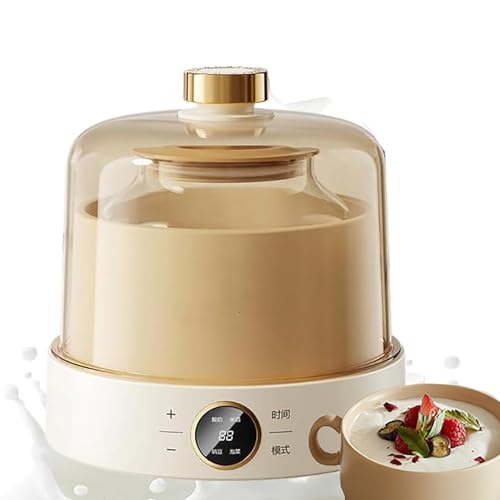 Automatischer Joghurtbereiter, 1 L Glaseinsatz / 180 Ml X 4 Kleine Becher, Hohe Temperatur, Leicht Zu Reinigen, Konstante Heiztemperatur, Mit Rutschfester Matte,A von HEGGMKK