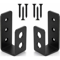 Heguyey - 2er-Pack robuste Türhalterungen aus Stahl für 2 x 4 Türen – U-förmige Sicherheitsstange von HEGUYEY