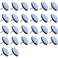 Heguyey - Teflon-Gleiter, 26 Stück Teflon-Gleitpad ø 25 mm Teflon-Möbelgleiter, professionelle Möbelgleiter-Gleitpads mit Nägeln, von HEGUYEY