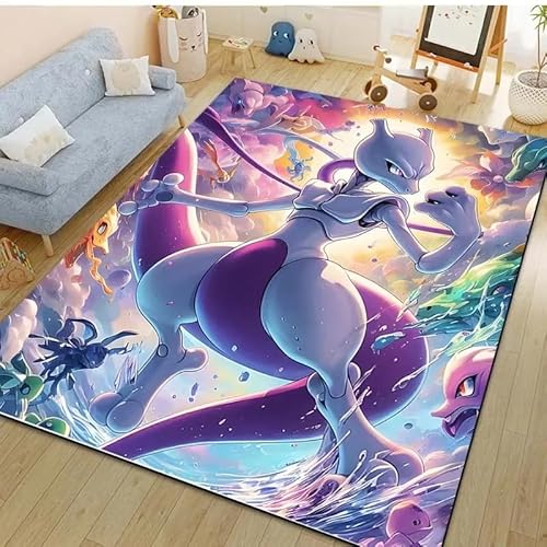 HEHEDITAN Anime Tasche Monster Muster Wohnzimmer Teppich Nachttisch Bodenmatte Anti Rutsch Matte Dekoration 50X70Cm von HEHEDITAN
