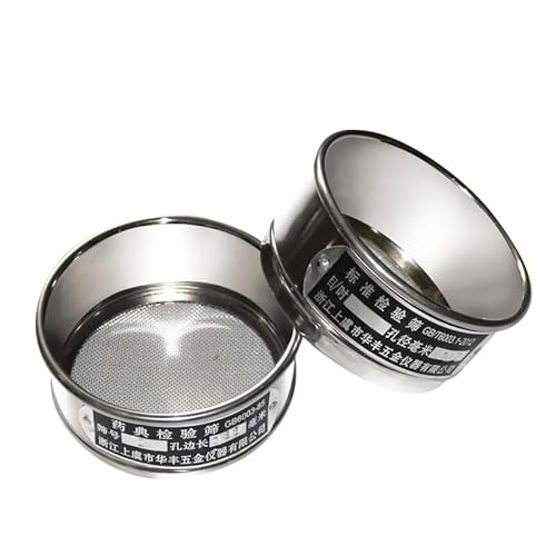 1 Stück 10 cm Standard-Laborprüfsieb – 304 SUS-Filtergewebe mit Chromrahmen for Probenahme und Inspektion(50mesh(0.355mm)) von HEHEH