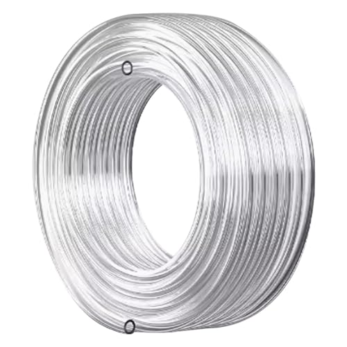 1 Stück 33 Fuß PU-Pneumatikschlauch – flexibler Luftkompressorschlauch for Luft-, Öl- und Wassertransfer(Clear,4 * 2.5mm) von HEHEH