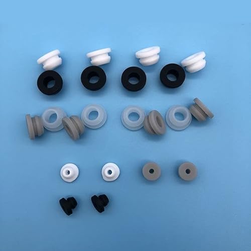 10PCS - Silicone Grommet Set - Heat Resistant Hole Protector for Cables & Pipes (4.5-50.6mm)(Black,SHD042.6) von HEHEH