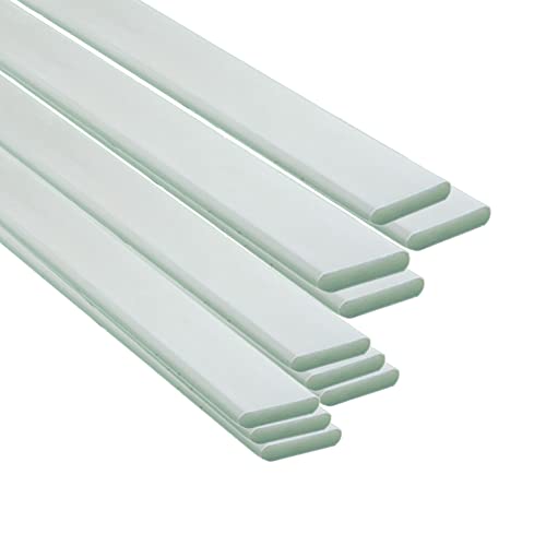 Robuste weiße Fiberglasstäbe – Isolierung for Modellbau und Pflanzenstütze – 10er-Pack(25mmx3mmx500mm) von HEHEH