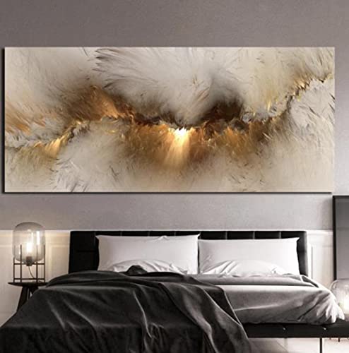 1 Teilig Leinwandbilder Bild auf Leinwand Bilder , Abstrakte Leinwand Gold,Groß: 80x160cm,Wandbild XXL Print Bilder Wand bild Kunstdruck ,Wanddeko Wohnzimmer Leinwandbilder Ohne Rahmen (B,60x120cm) von HEHGVCF