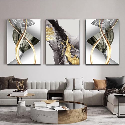 HEHGVCF Abstrakte Leinwandbilder,Abstrakte Kunst Line Wandbilder,Schwarz Weiß Bilder,Mode Retro Kunstdrucke Bilder Wohnzimmer Deko Ohne Rahmen (A,50 x70cm) von HEHGVCF