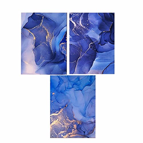HEHGVCF Modernes Abstrakte Bilder Leinwand Gold Blau Marmor, Bild Marmor, Marmor auf Vlies Leinwand, Luxus Kunstdrucke Bild für Wohnzimmer Schlafzimmer Rahmenlos (Lila-Blau,40 x 60cm) von HEHGVCF
