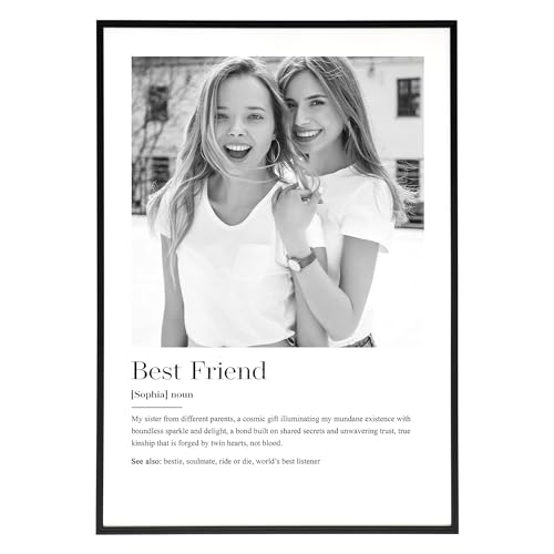 HEI Print Best Friend Geschenk zum Geburtstag - Geburtstagsgeschenk für die beste Freundin, Lieblingsmensch, Freundinnen, personalisiertes Poster mit Definition, ohne Rahmen (Art Deco) (Best Friend) von HEI Print