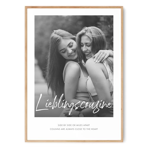 HEI Print Personalisiertes Geschenk für Cousine zum Geburtstag - Geburtstagsgeschenk für die beste Freundin, Lieblingscousine, personalisiertes Poster mit Definition für Cousinen von HEI Print