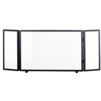 Heibi Metall - Heibi Funkenschutz Stahl/Glas schwarz 71/111x15x47 cm dreiteilig von HEIBI METALL
