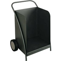 Heibi Metall - Heibi Holzwagen aus pulverbeschichtetem Stahl schwarz glimmer 42x51x77 cm Kaminholzwagen von HEIBI METALL