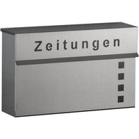 Heibi Metall - Heibi Zeitungskasten Edelstahl geschliffen 41x11,4x25 cm von HEIBI METALL
